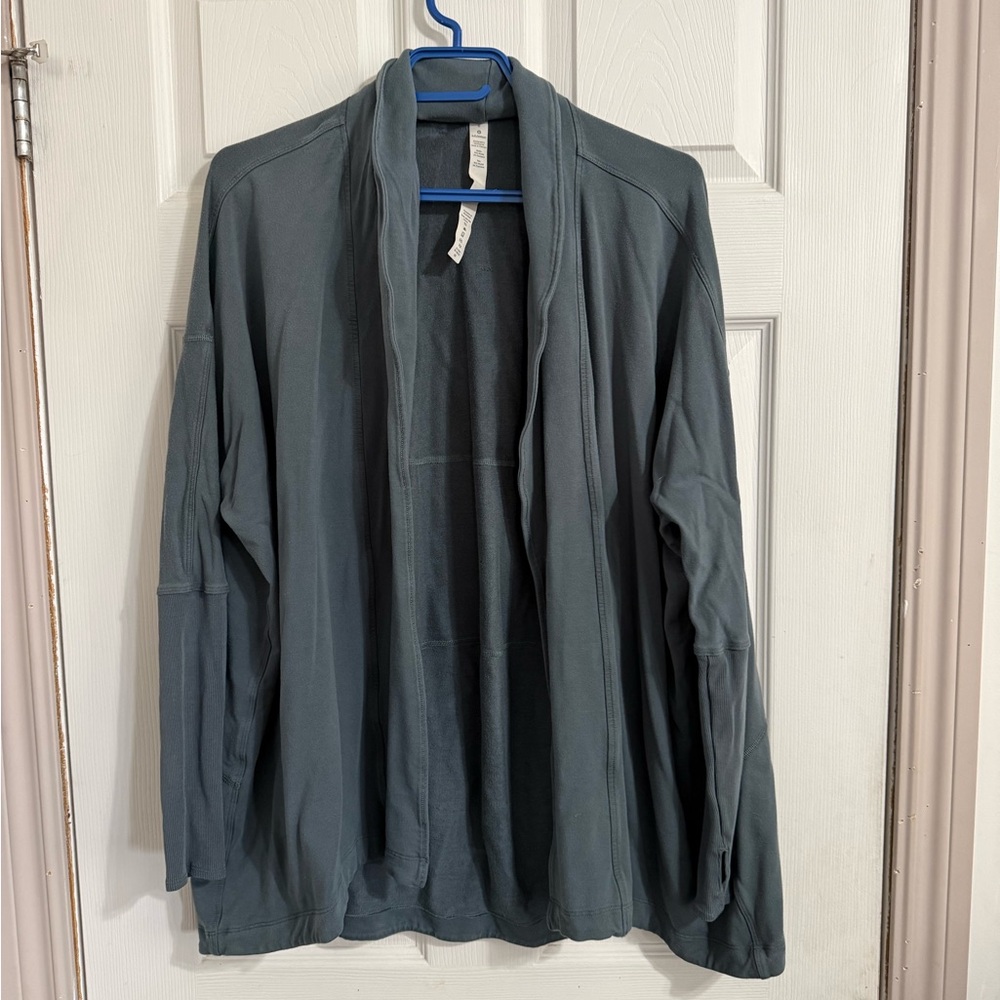 lululemon athletica Open-Front Lightweight Shirt Jacket — Greenish Gray
